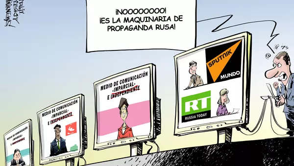 ¡No a la propaganda rusa! ¡No a la propaganda rusa! - Sputnik Mundo