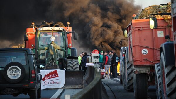 La protesta de los agricultores franceses - Sputnik Mundo