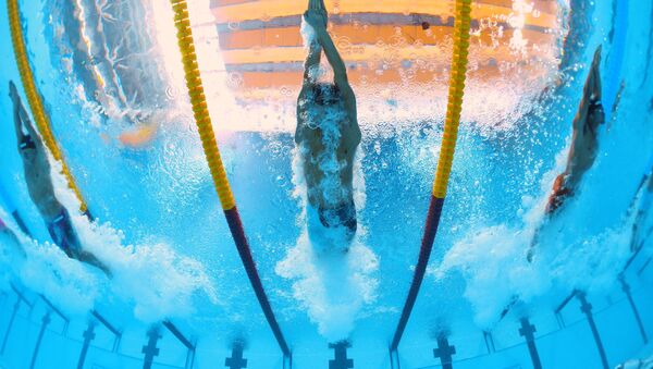 Mateo González (México) durante el Mundial de Natación de 2015 - Sputnik Mundo