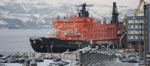 El rompehielos nuclear 50 años de la Victoria ruso (archivo) - Sputnik Mundo
