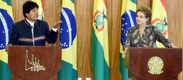 Presidente de Bolivia, Evo Morales y presidenta de Brasil, Dilma Rousseff - Sputnik Mundo