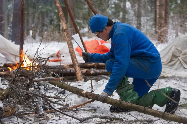 Simulacro de cosmonautas: sobrevivir en un bosque nevado Simulacro de cosmonautas: sobrevivir en un bosque nevado - Sputnik Mundo