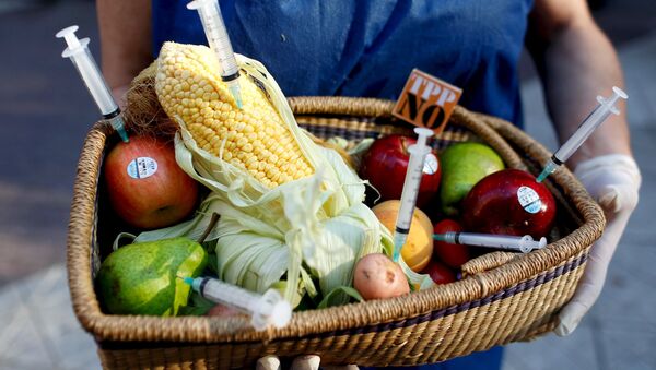 Activista protesta contra Monsanto - Sputnik Mundo