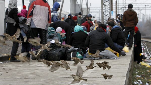 Refugiados en Macedonia - Sputnik Mundo