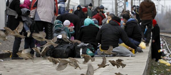 Refugiados en Macedonia - Sputnik Mundo