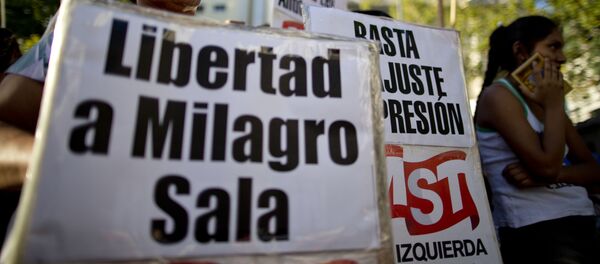 Protesta por el arresto de Milagro Sala (archivo) - Sputnik Mundo