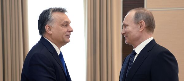 Primer ministro de Hungría, Viktor Orbán y presidente de Rusia, Vladímir Putin - Sputnik Mundo