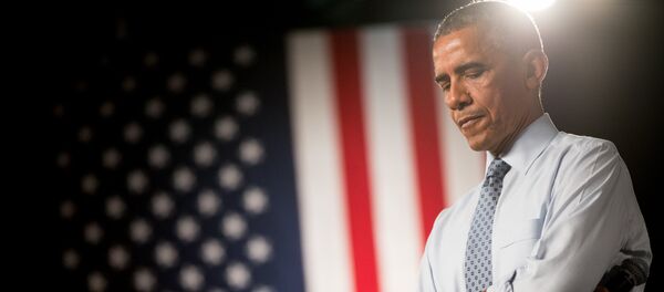 El presidente de EEUU Barack Obama recibe preguntas durante una conferencia en North High School en Des Moines - Sputnik Mundo