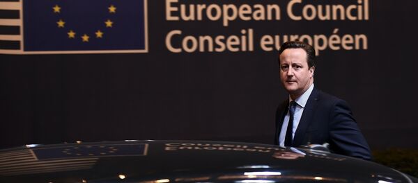David Cameron, primer ministro británico en Bruselas - Sputnik Mundo
