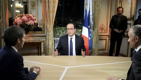 François Hollande, presidente de Francia - Sputnik Mundo