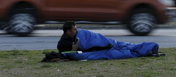 Refugiado en Grecia Refugiado en Grecia - Sputnik Mundo