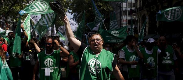 Huelga general en Argentina (archivo) - Sputnik Mundo