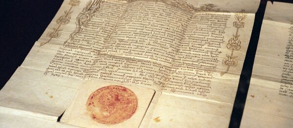 Un documento auténtico de Pedro el Grande, datado en 1697 Un documento auténtico de Pedro el Grande, datado en 1697 - Sputnik Mundo