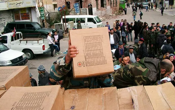 Entrega de ayuda humanitaria en Kessab, Provincia de Latakia Entrega de ayuda humanitaria en Kessab, Provincia de Latakia - Sputnik Mundo