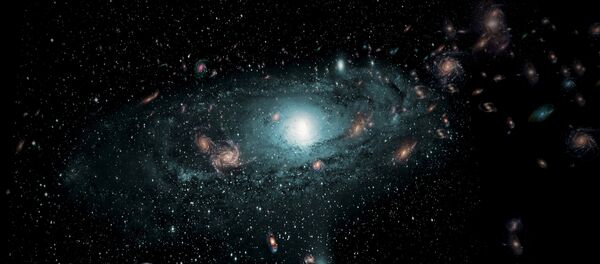 Una impresión artística de las galaxias en el espacio - Sputnik Mundo