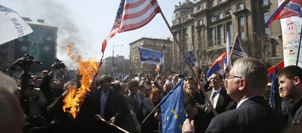 16º aniversario de los bombardeos de la ciudad de Belgado por las fuerzas de la OTAN (archivo) 16º aniversario de los bombardeos de la ciudad de Belgado por las fuerzas de la OTAN (archivo) - Sputnik Mundo