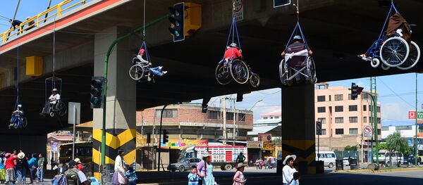 Protesta de descapacitados, Bolivia - Sputnik Mundo