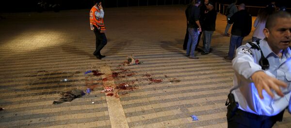Lugar de atentado en Tel Aviv - Sputnik Mundo