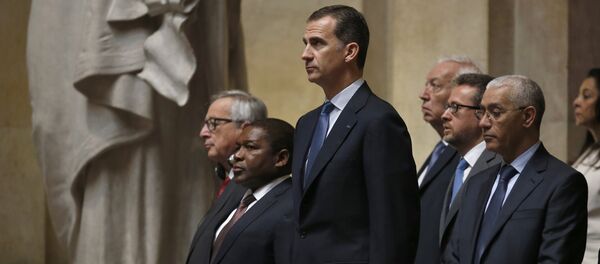 Rey Felipe VI en la la ceremonia de inauguración de Marcelo Rebelo, nuevo presidente de Portugal - Sputnik Mundo