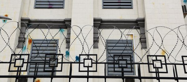 Embajada rusa en Ucrania tras los ataques Embajada rusa en Ucrania tras los ataques - Sputnik Mundo