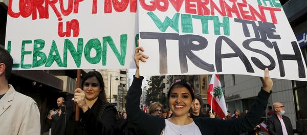 Protestas en Beirut, Líbano - Sputnik Mundo