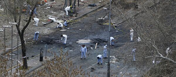 Lugar del atentado en Ankara - Sputnik Mundo