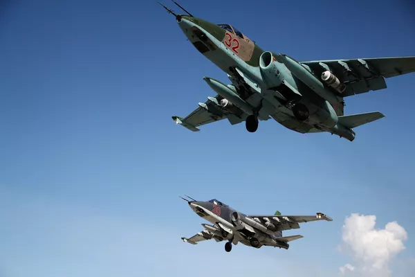 Cazas rusos Su-25 en Siria Cazas rusos Su-25 en Siria - Sputnik Mundo