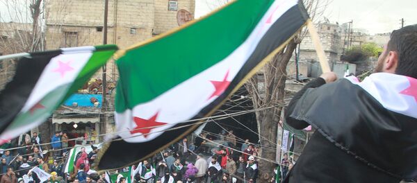 Simpatizantes de la oposición armada siria en Alepo (archivo) - Sputnik Mundo