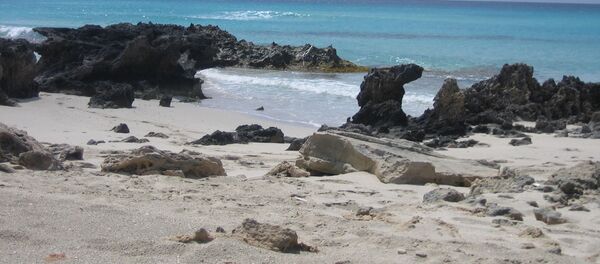 La playa Migjorn, en la que fue hallada la cocaína La playa Migjorn, en la que fue hallada la cocaína - Sputnik Mundo