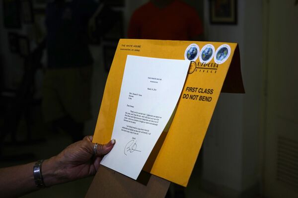 La carta del presidente estadounidense, Barack Obama, a la cubana Ileana Yarza La carta del presidente estadounidense, Barack Obama, a la cubana Ileana Yarza - Sputnik Mundo