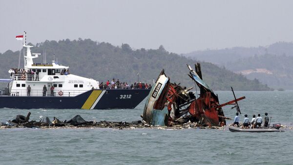 Barcos chinos hundidos (archivo) - Sputnik Mundo