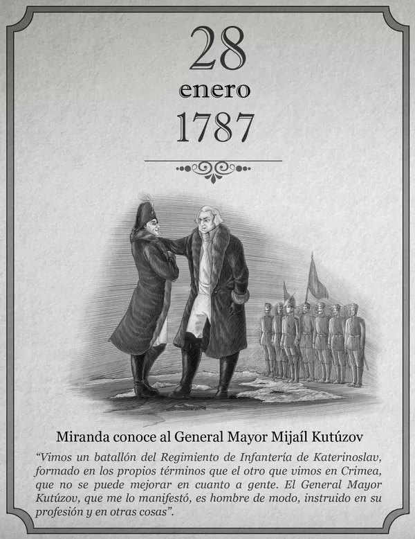 Calendario del viaje de Francisco de Miranda al Imperio Ruso Calendario del viaje de Francisco de Miranda al Imperio Ruso - Sputnik Mundo