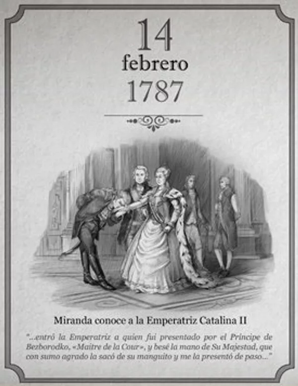 Calendario del viaje de Francisco de Miranda al Imperio Ruso small Calendario del viaje de Francisco de Miranda al Imperio Ruso small - Sputnik Mundo