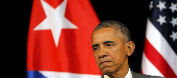 Barack Obama, presidente de EEUU, durante su primera visita a Cuba - Sputnik Mundo