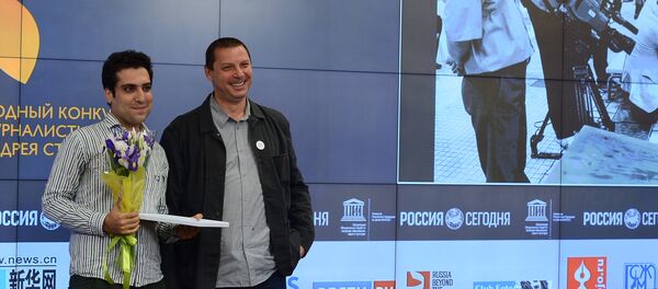 Церемония награждения победителя и призеров Международного конкурса фотожурналистики имени Андрея Стенина Церемония награждения победителя и призеров Международного конкурса фотожурналистики имени Андрея Стенина - Sputnik Mundo
