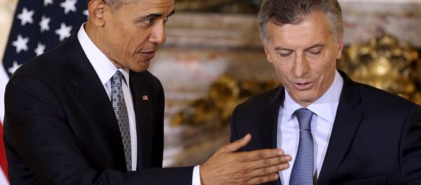 Presidente de EEUU, Barack Obama y presidente de Argentina, Mauricio Macri - Sputnik Mundo