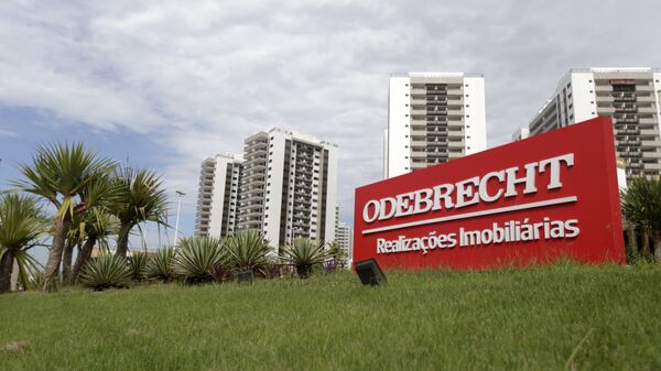 Logo de la empresa Odebrecht SA en Río de Janeiro, Brasil - Sputnik Mundo