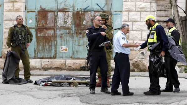 Las fuerzas de seguridad  israelíes en el lugar del accidente - Sputnik Mundo