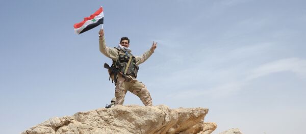 Сombatiente del grupo Halcones del Desierto - Sputnik Mundo