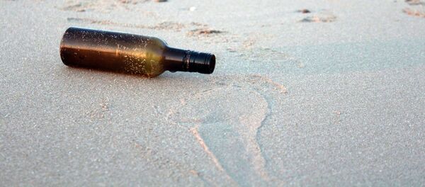 Una botella en la playa Una botella en la playa - Sputnik Mundo