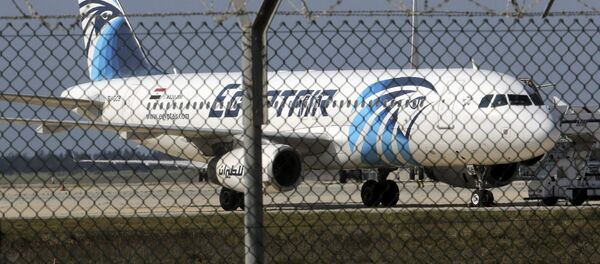El avión de Egyptair Airbus A320, Chipre, el 29 de marzo de 2016 El avión de Egyptair Airbus A320, Chipre, el 29 de marzo de 2016 - Sputnik Mundo