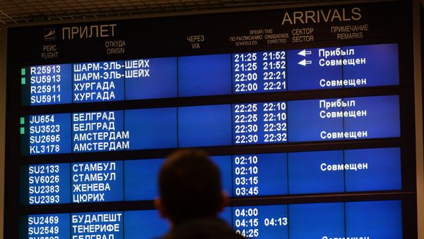 Tablero en un aeropuerto ruso Tablero en un aeropuerto ruso - Sputnik Mundo