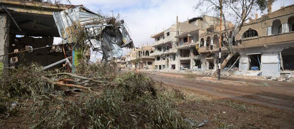 Edificios destruidos en Palmira - Sputnik Mundo