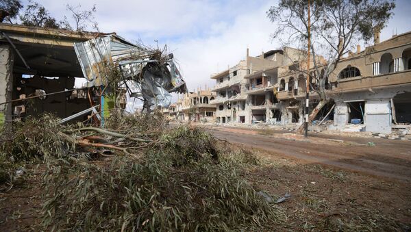 Edificios destruidos en Palmira - Sputnik Mundo