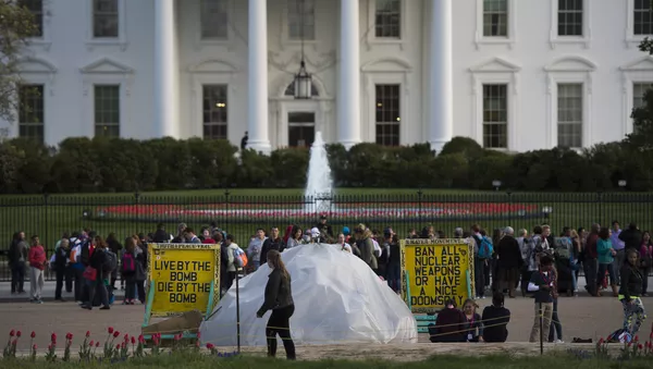 Protestas contra la Cumbre de Seguridad Nuclear en Washington - Sputnik Mundo