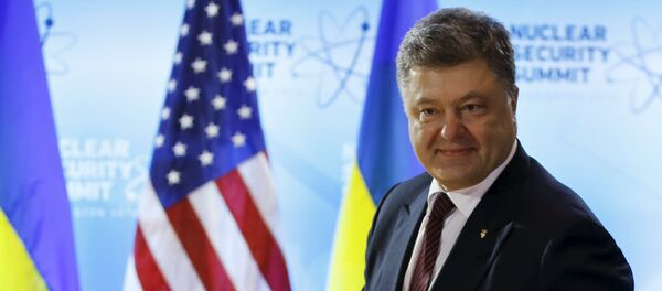 Petró Poroshenko, el mandatario de Ucrania, durante su visita a la Cumbre nuclear en Washington - Sputnik Mundo