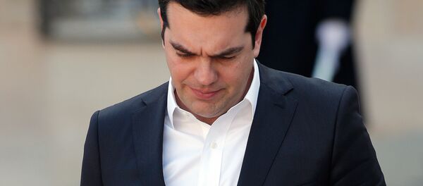 Greece's Prime Minister Alexis Tsipras leaves after a meeting with European political leaders - Sputnik Mundo