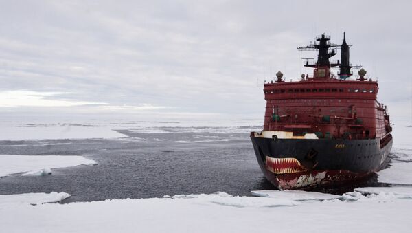 Un rompehielos nuclear ruso Yamal (archivo) - Sputnik Mundo