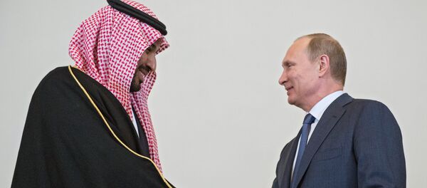 El Presidente ruso con el ministro de Defensa saudí El Presidente ruso con el ministro de Defensa saudí - Sputnik Mundo