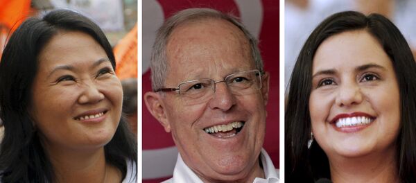 Candidatos a la presidencia de Perú: Keiko Fujimori, Pedro Pablo Kuczynski y Veronika Mendoza - Sputnik Mundo